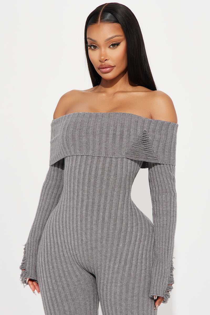 BETTER DAYS LUXE SEAMLESS ROMPER IN HEATHER GREY, BLACK
