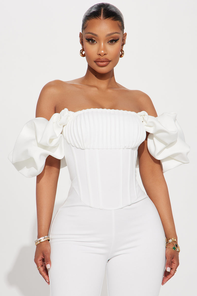 Dreaming In Ruffles Jumpsuit White Fashion Nova Jumpsuits Fashion Nova 