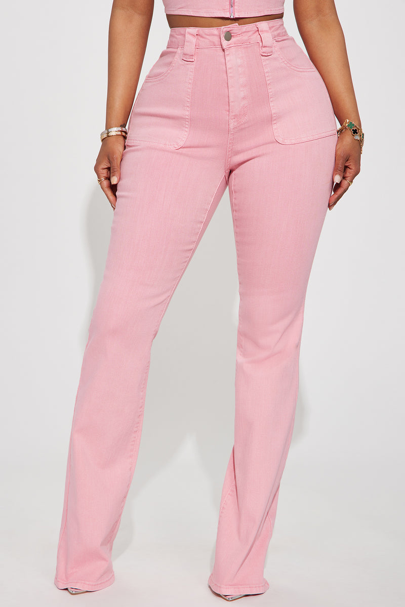 Classic Neon High Waist Jean - Pink, Fashion Nova, Jeans