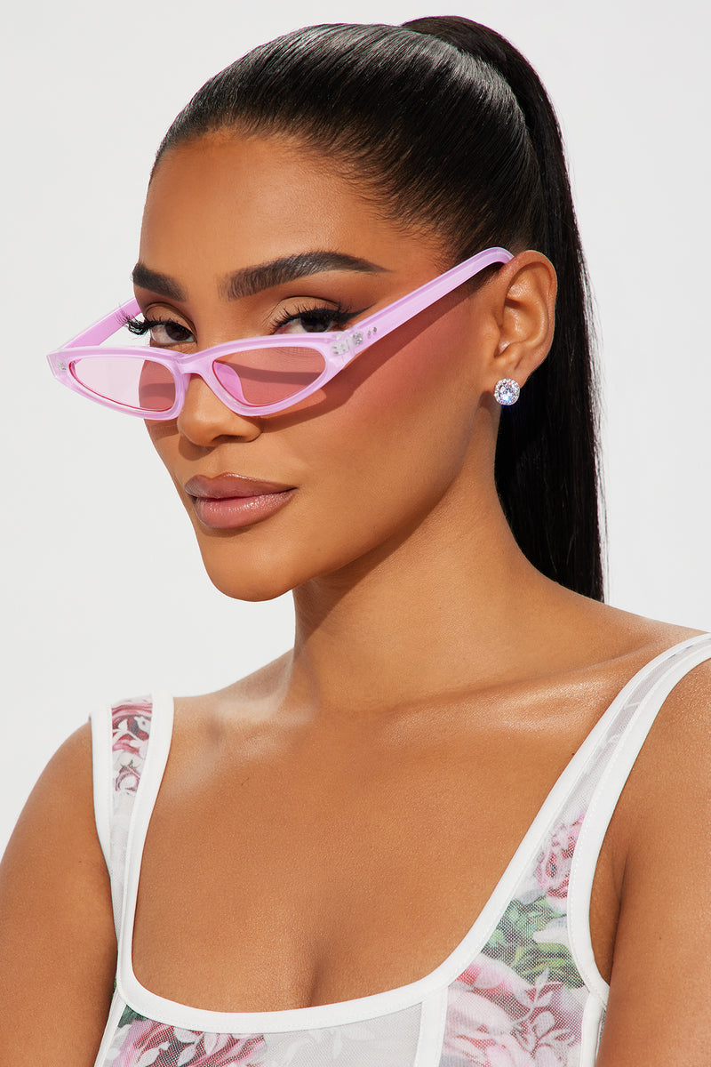 Sport Performance Sunglasses - Pink, Fashion Nova, Sunglasses