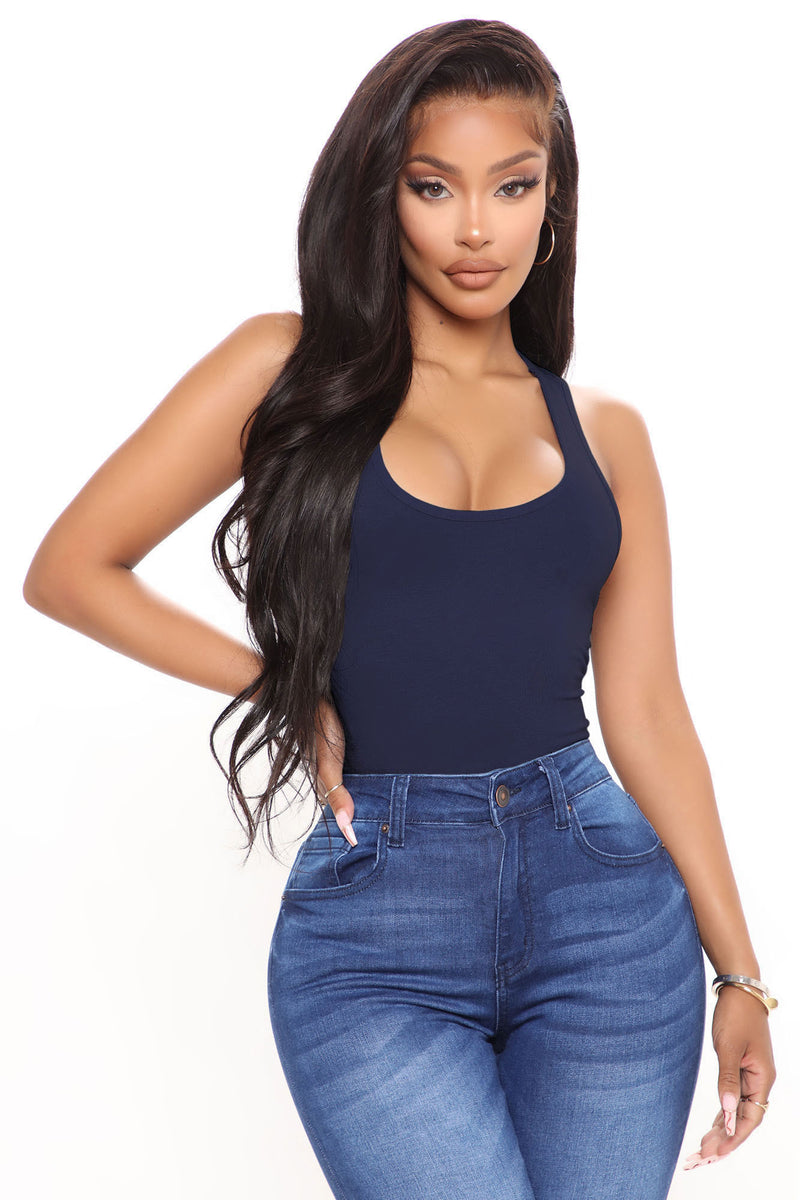 Divine Basic Tank Bodysuit Navy Fashion Nova Basic Tops And Bodysuits Fashion Nova 3613