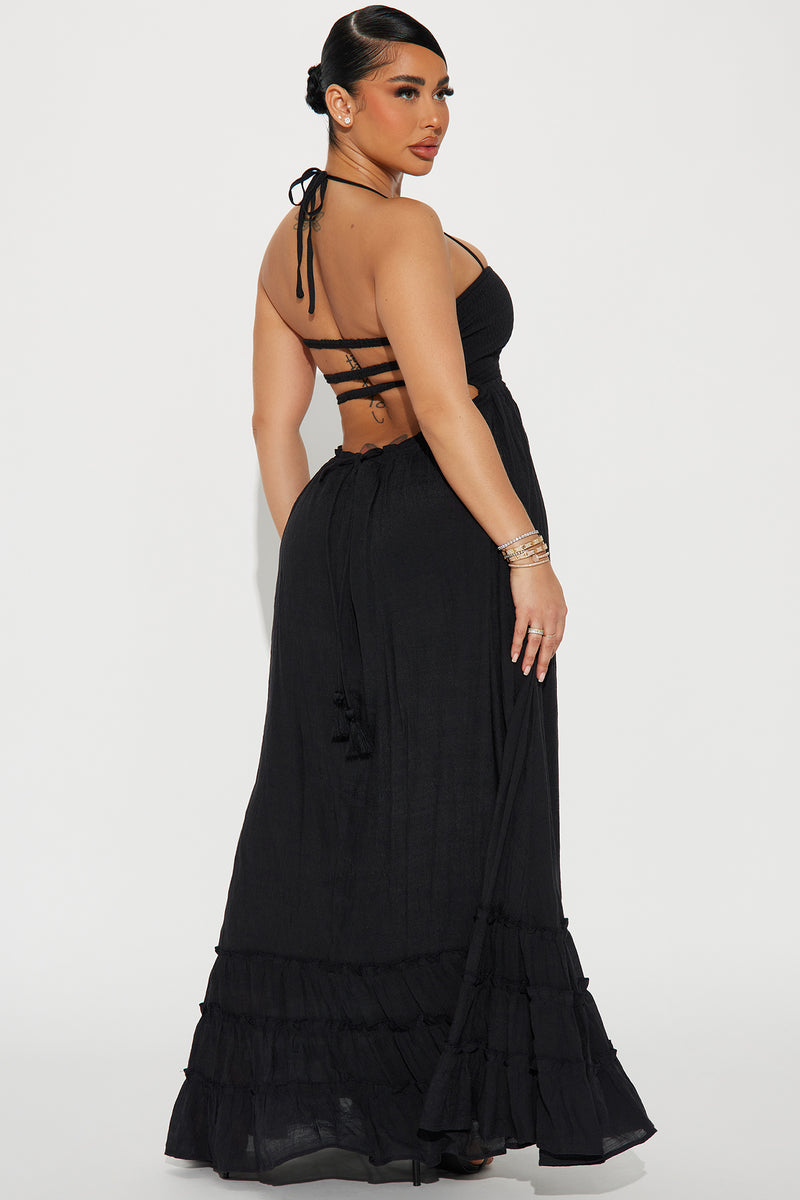 AVEOLOGY | Women's Plus Size Tisha Lace Maxi Dress - black - 14W