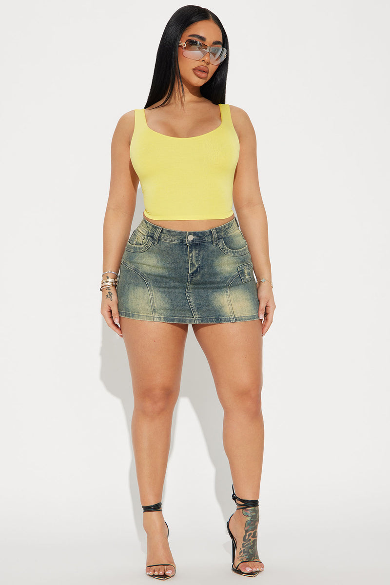 Emiah Crop Top - Yellow  Fashion Nova, Basic Tops & Bodysuits