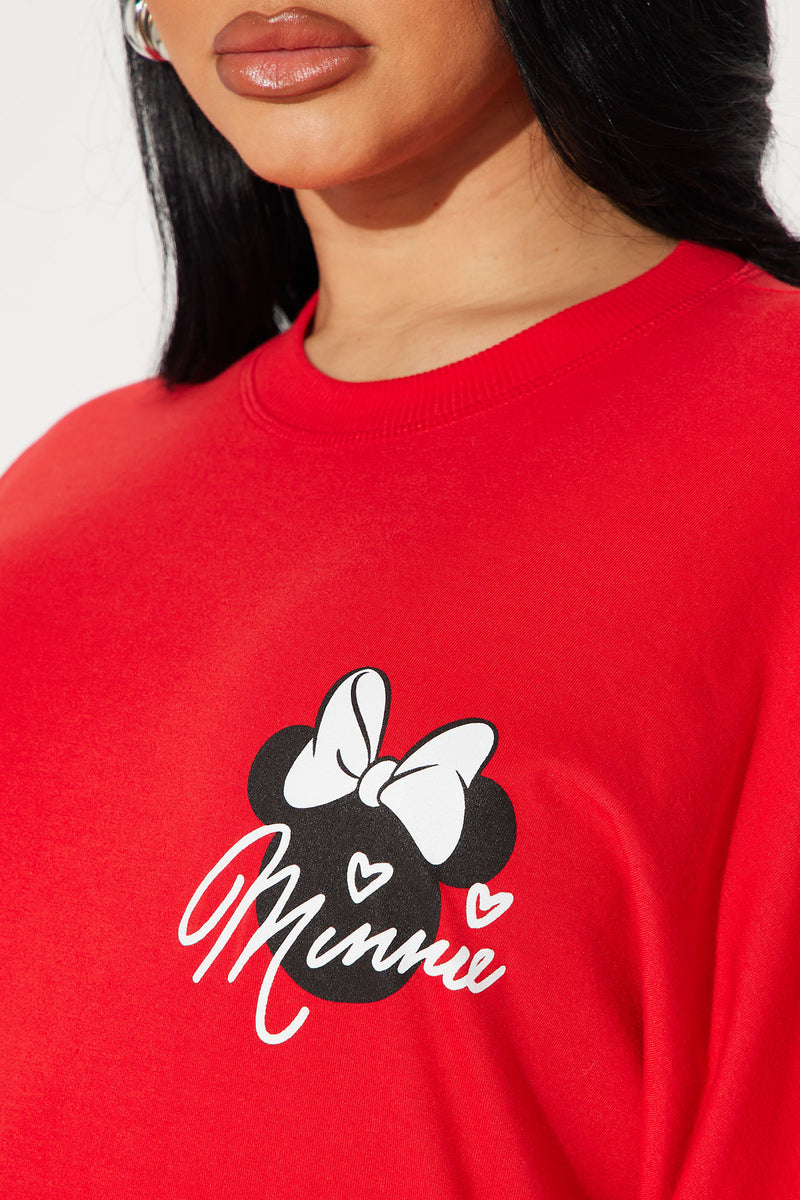 Minnie Mouse Vintage Crew Neck Sweatshirt - Cream