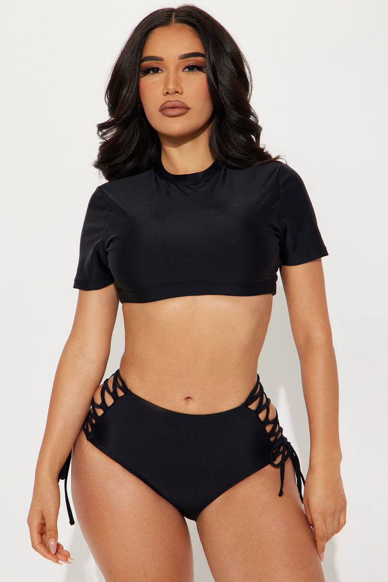 Maui Mix And Match Tank Bikini Top - Black, Fashion Nova, Swimwear