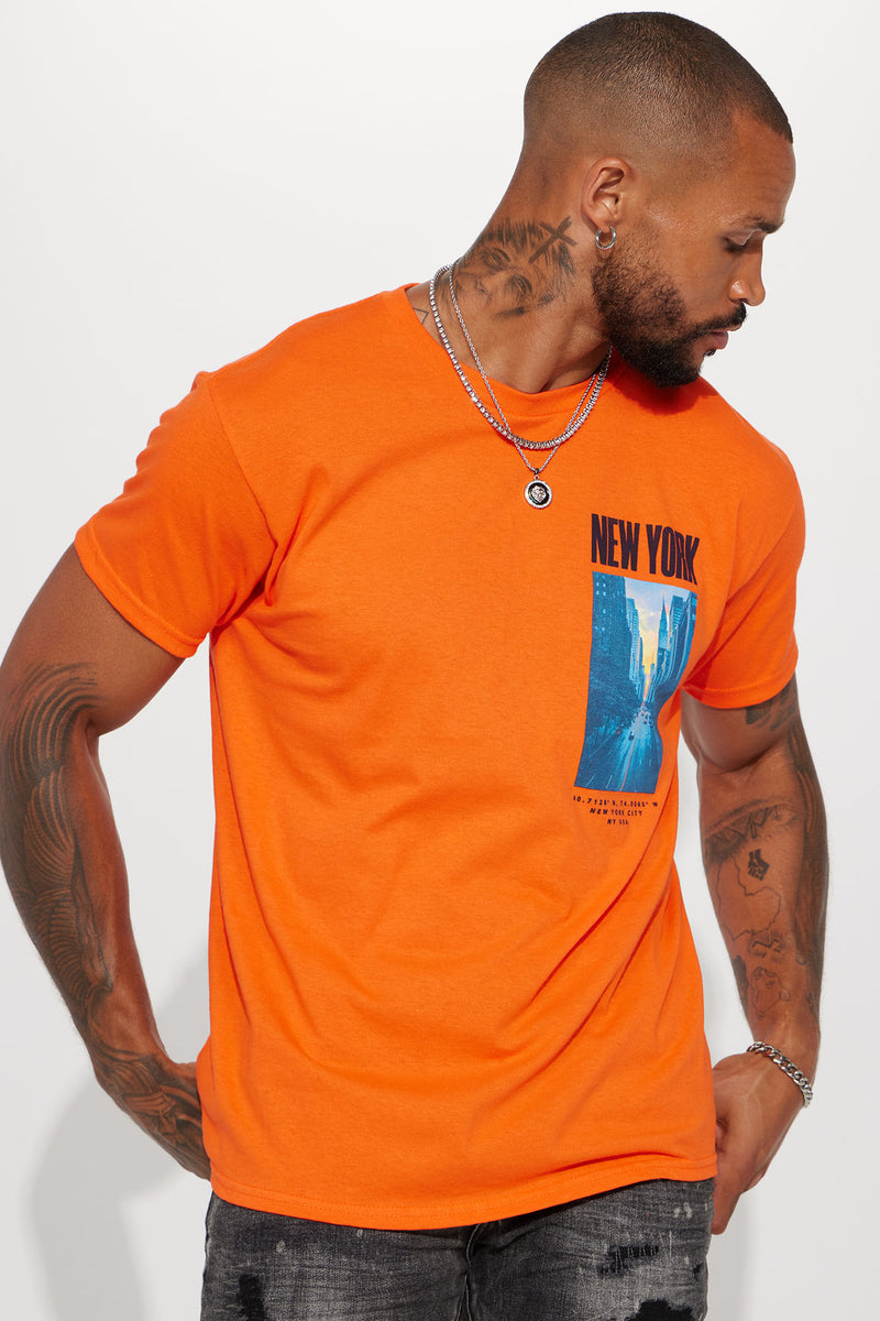 Men's Xrated Short Sleeve Tee Shirt in Orange Size Medium by Fashion Nova