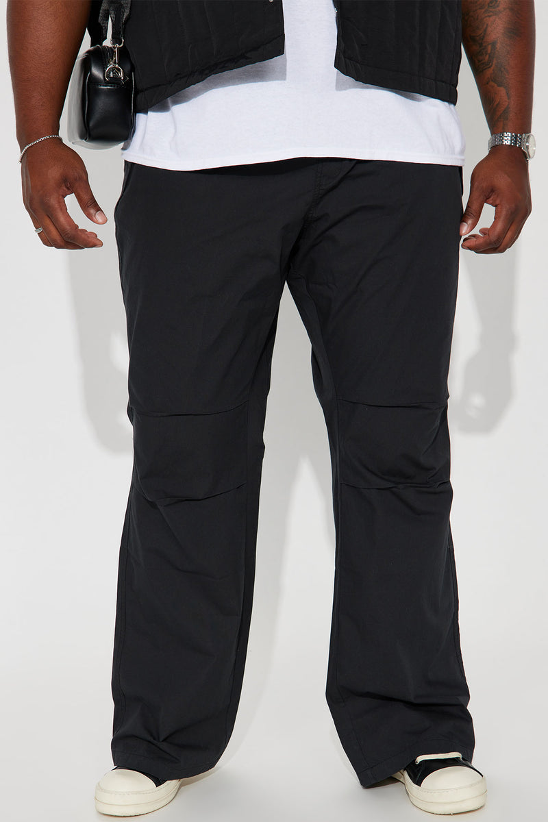 Sentient Utility Slim Flare Parachute Pants - Black | Fashion Nova