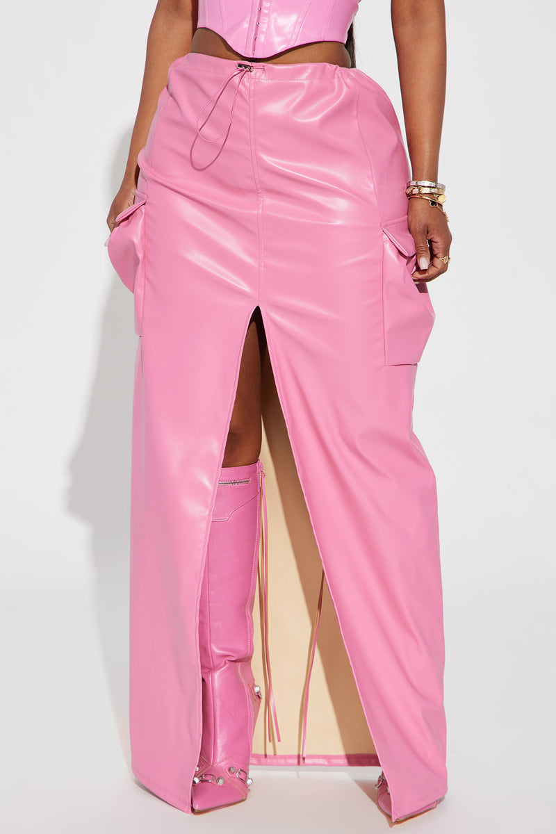 Sour Then Sweet Cargo Maxi Skirt Pink Fashion Nova Skirts Fashion Nova 