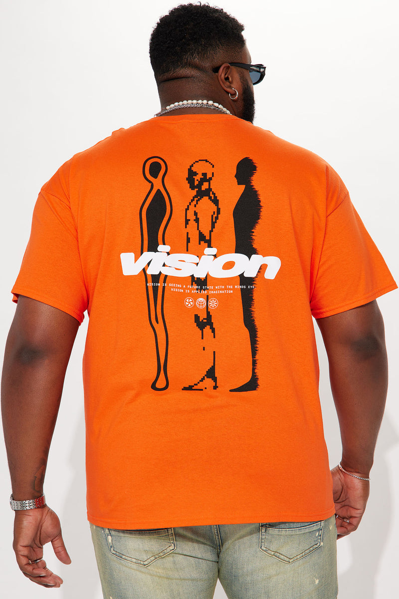 Shirt short sleeve man Eco Supernova orange black