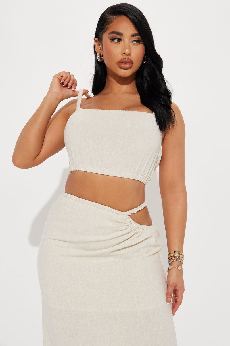 More Time Linen Skirt Set - Beige | Fashion Nova, Matching Sets