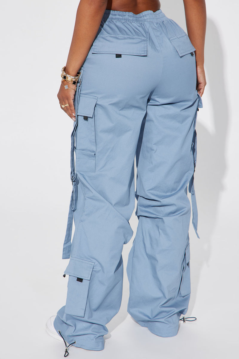 Past Curfew Cargo Pant - Slate Blue  Pants for women, Fashion nova pants,  High waisted dress pants