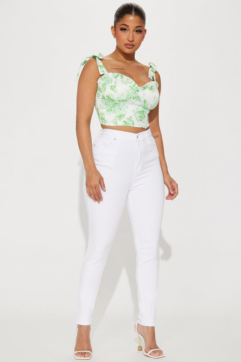LEXI PADDED SWEETHEART CORSET TOP (WHITE)