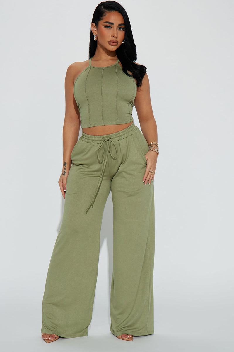 Another Dream Pant Set - Olive