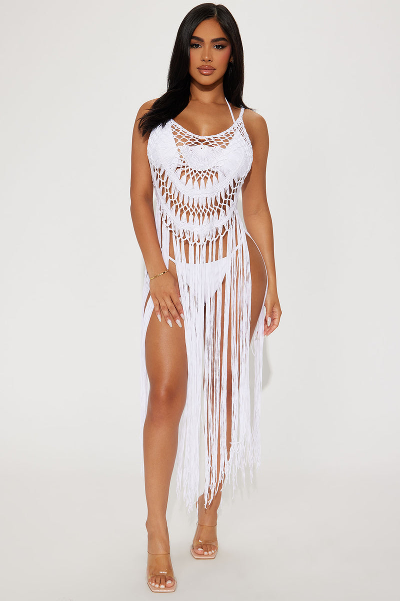 Island Mini White Beach Cover Up