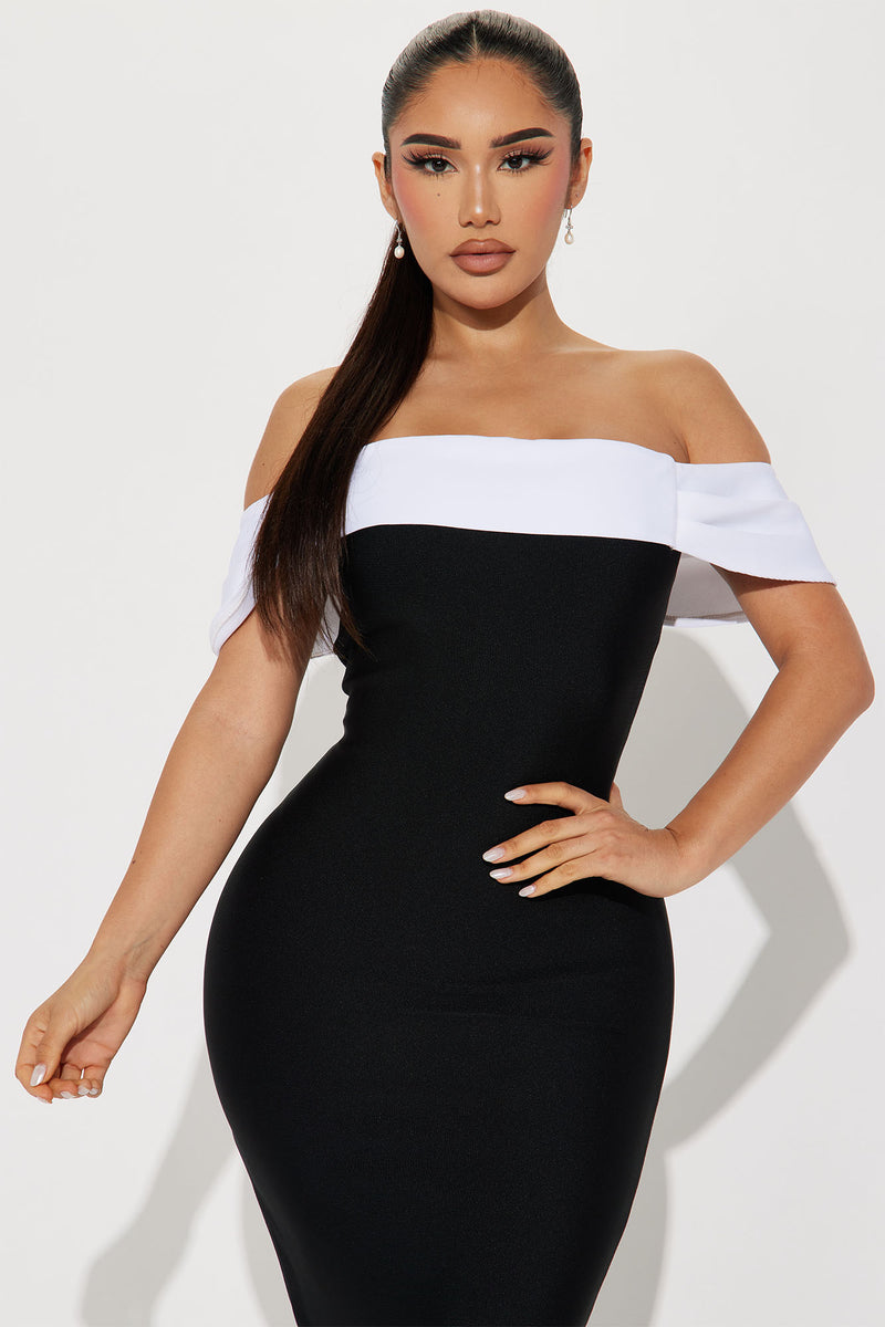 Tessa Ruched Midi Dress - Navy, Fashion Nova, Dresses