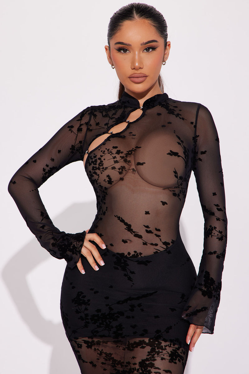 Naomi Long Sleeve Maxi Dress - Black - Buy Women's Dresses - Billy J