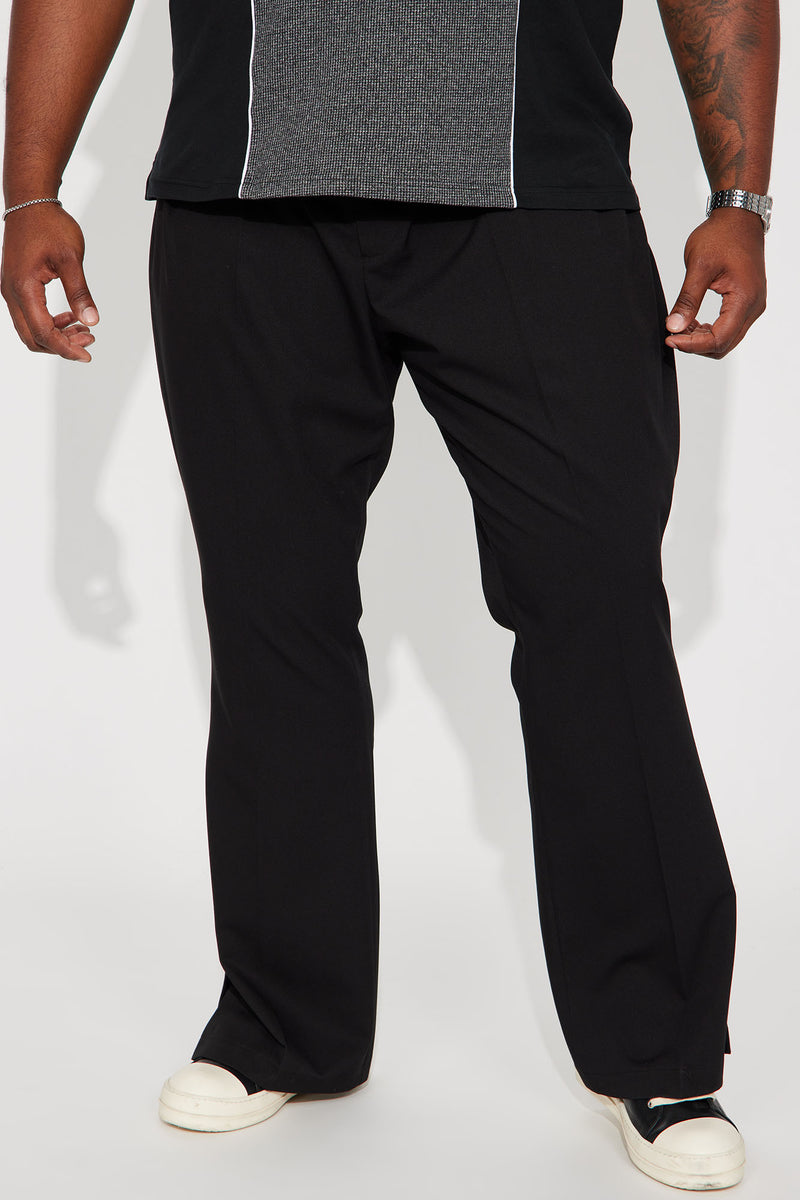 I Been It Slim Flare Slit Trouser - Black | Fashion Nova, Mens Pants