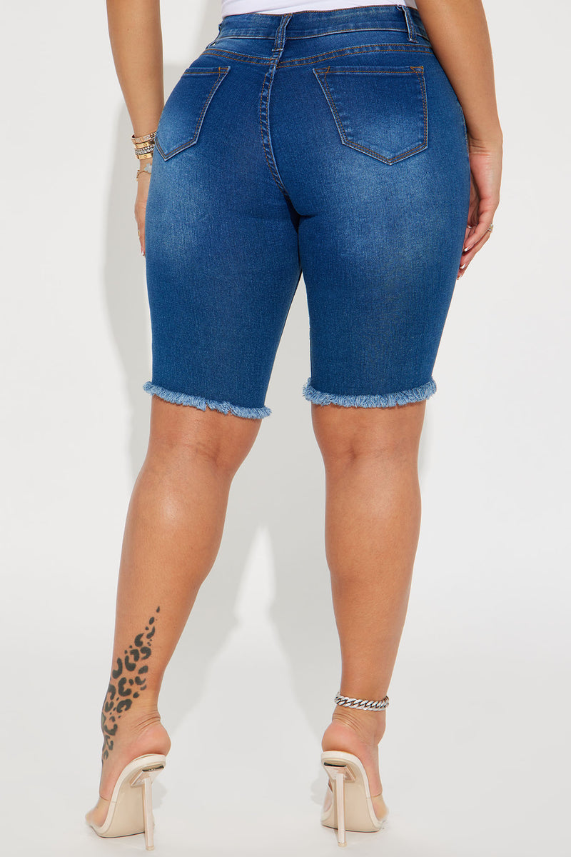 - Fashion All | Wash Shorts Nova Bermuda | Fashion Odds Nova, Jean Medium Shorts Blue Against
