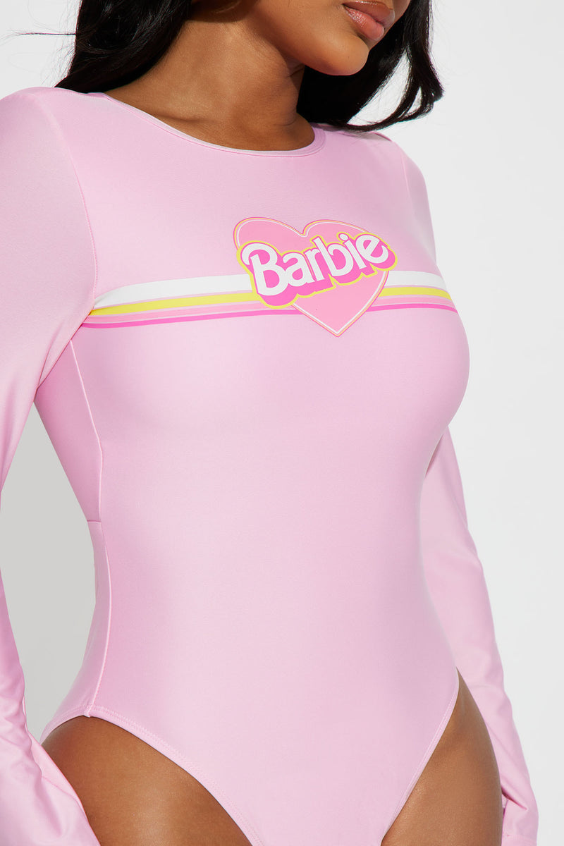 barbie # swim # bodysuit #spandex # leotard #lycra - Depop