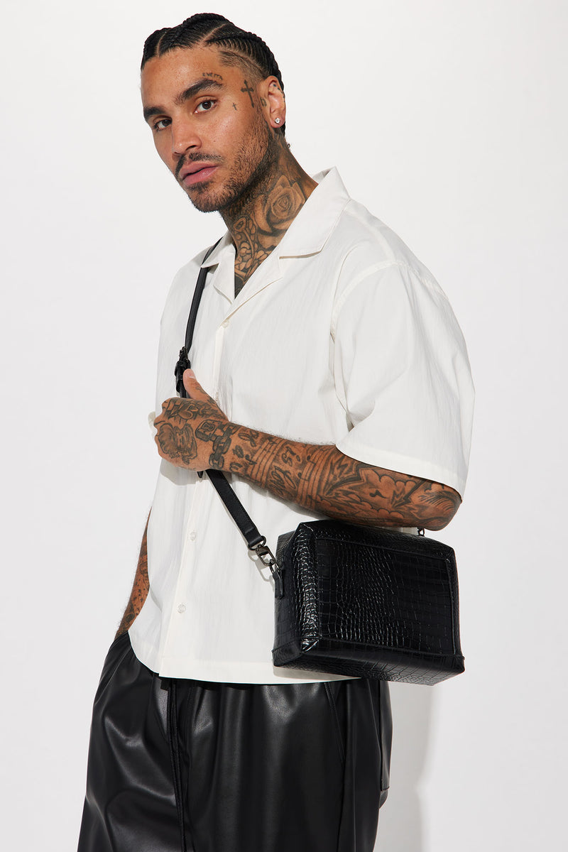 Clear Crossbody Bag - Clear/Black, Fashion Nova, Mens Accessories