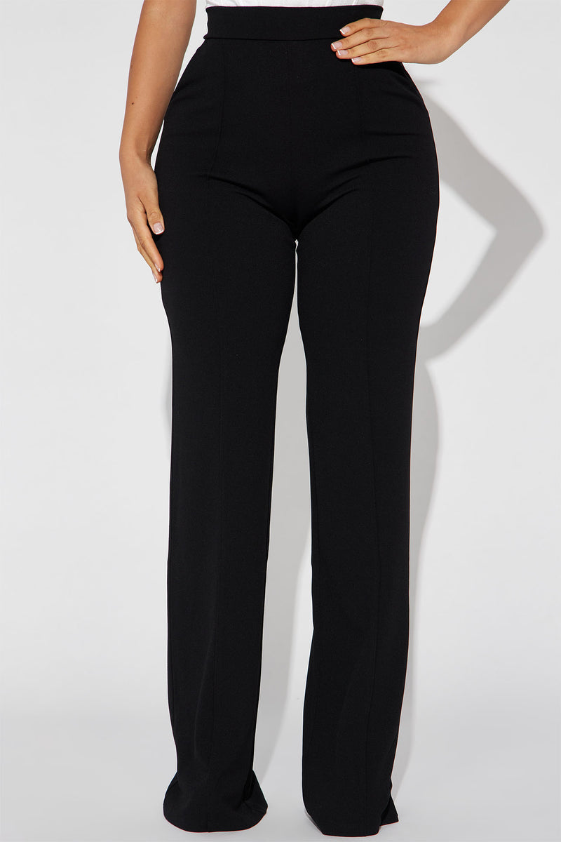 Victoria High Waisted Dress Pants - Black, Fashion Nova, Pants
