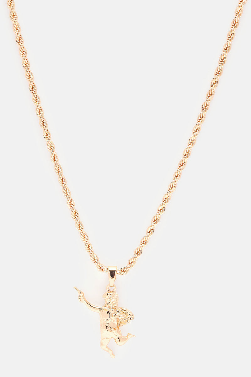 Your Love Killer Angel Necklace - Gold