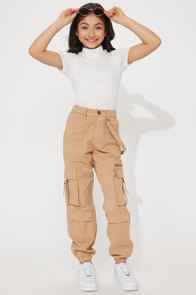 Mini Twill Cargo Pants - Khaki