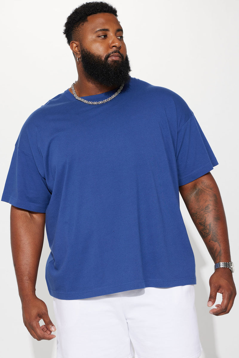 Plus Size Royal Blue Oversized T-Shirt