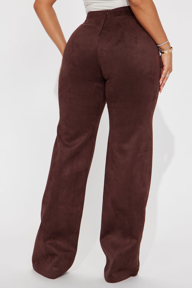 ADAGRO Tall Pants for Women Long Plus Cut Out Split Hem Flare Leg Pants  (Color : Chocolate Brown, Size : 4X-Large) : : Clothing, Shoes  & Accessories