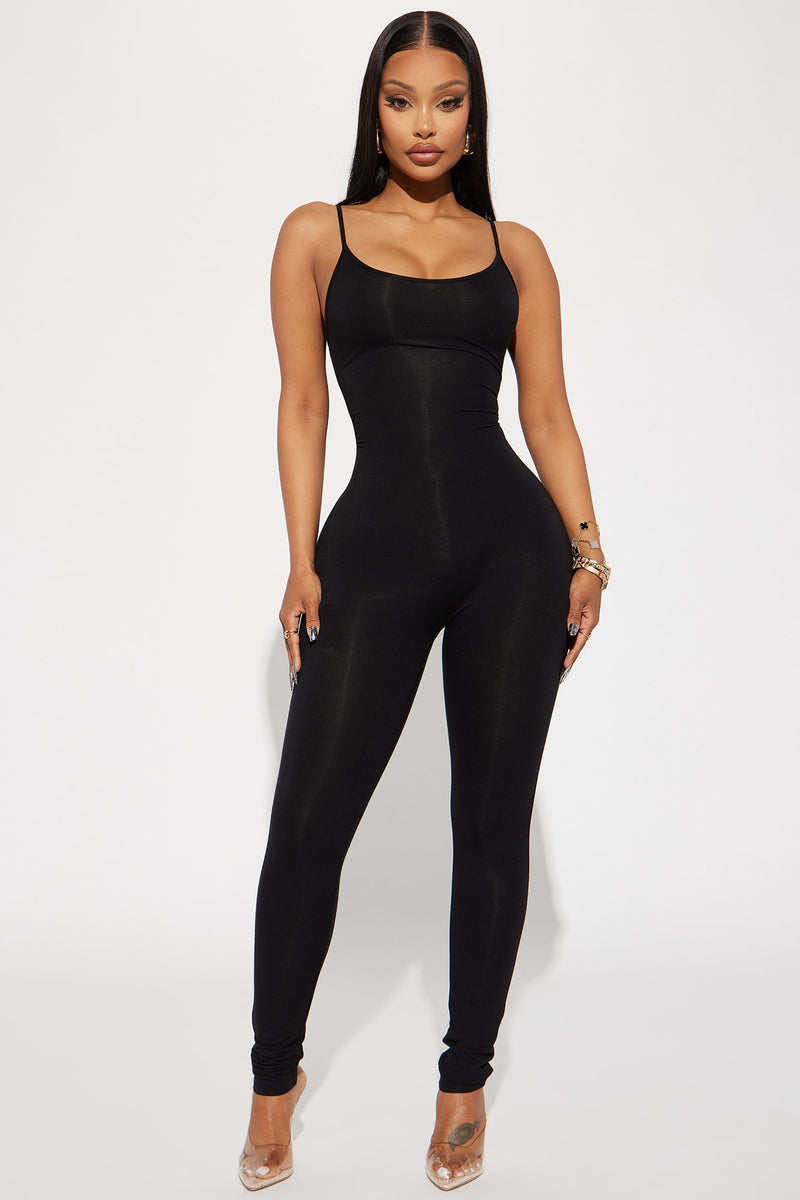 Fashion Nova, Pants & Jumpsuits, Plus Size Jumpsuit Grey Stretchy Catsuit  With Spaghetti Straps Size X