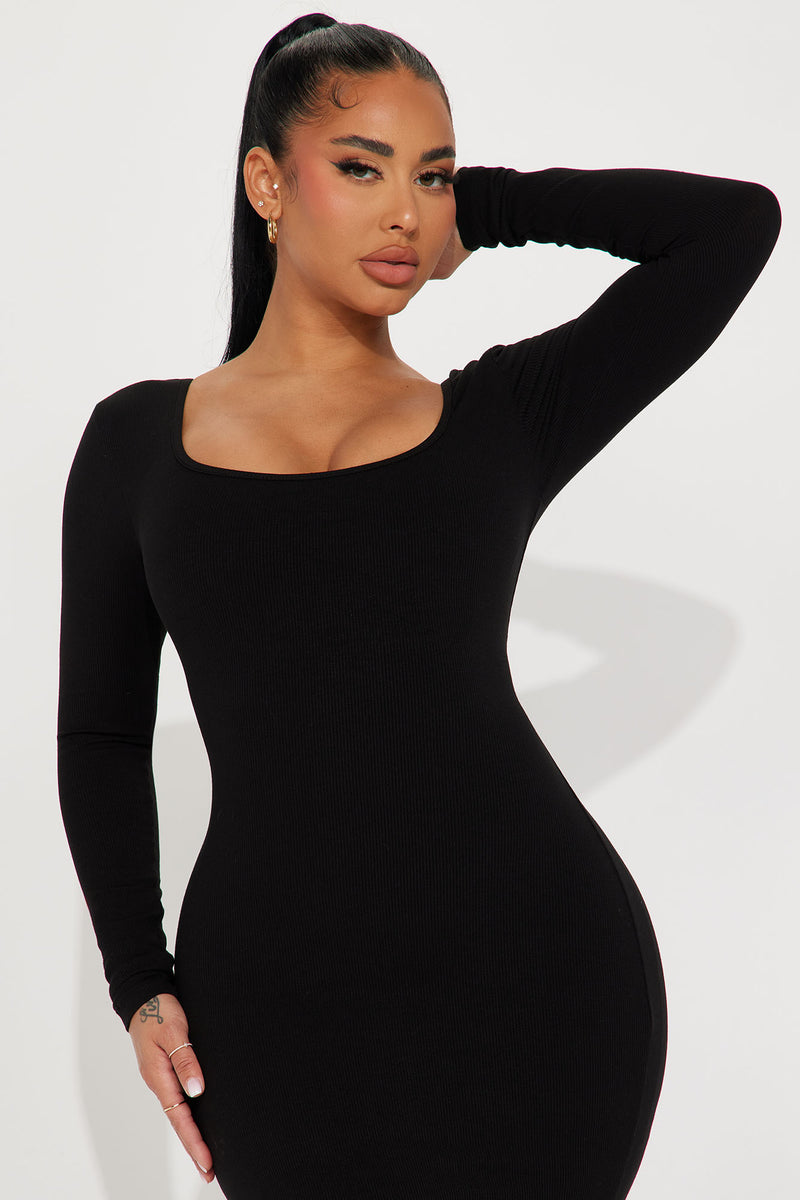 Avery Shapewear Maxi Dress - Black, Fashion Nova, Dresses