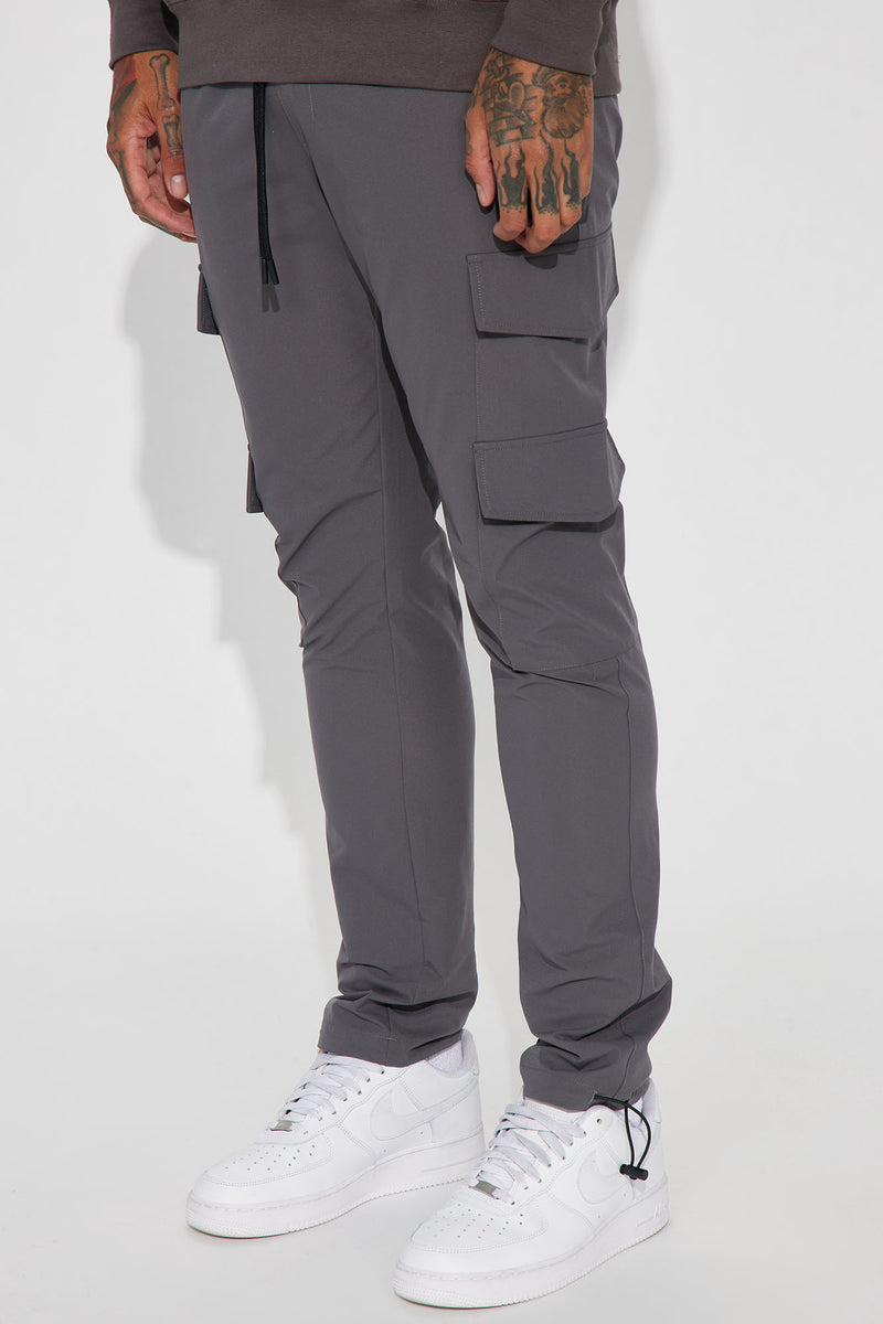 All The Time Nylon Cargo Pants - Grey | Fashion Nova