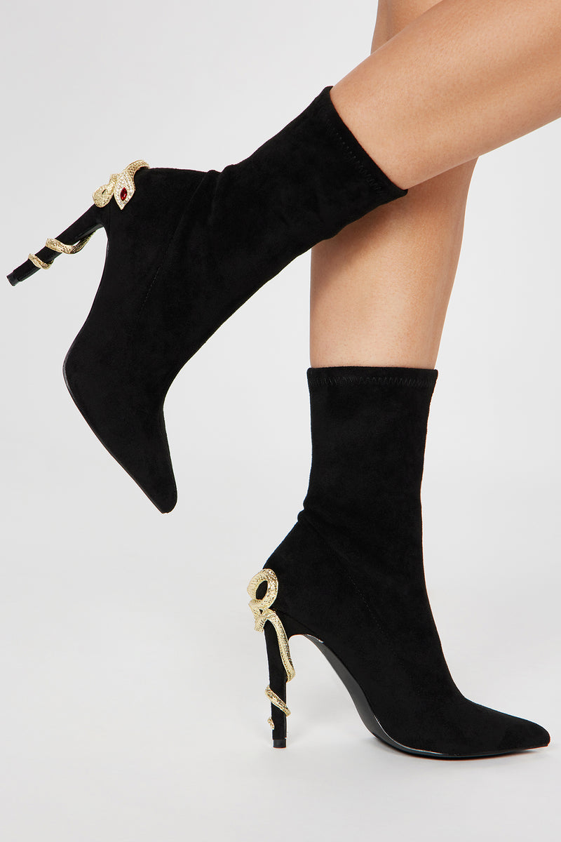 Slither My Way Heeled Boots Fashion - Nova, Black Nova | Fashion | Shoes