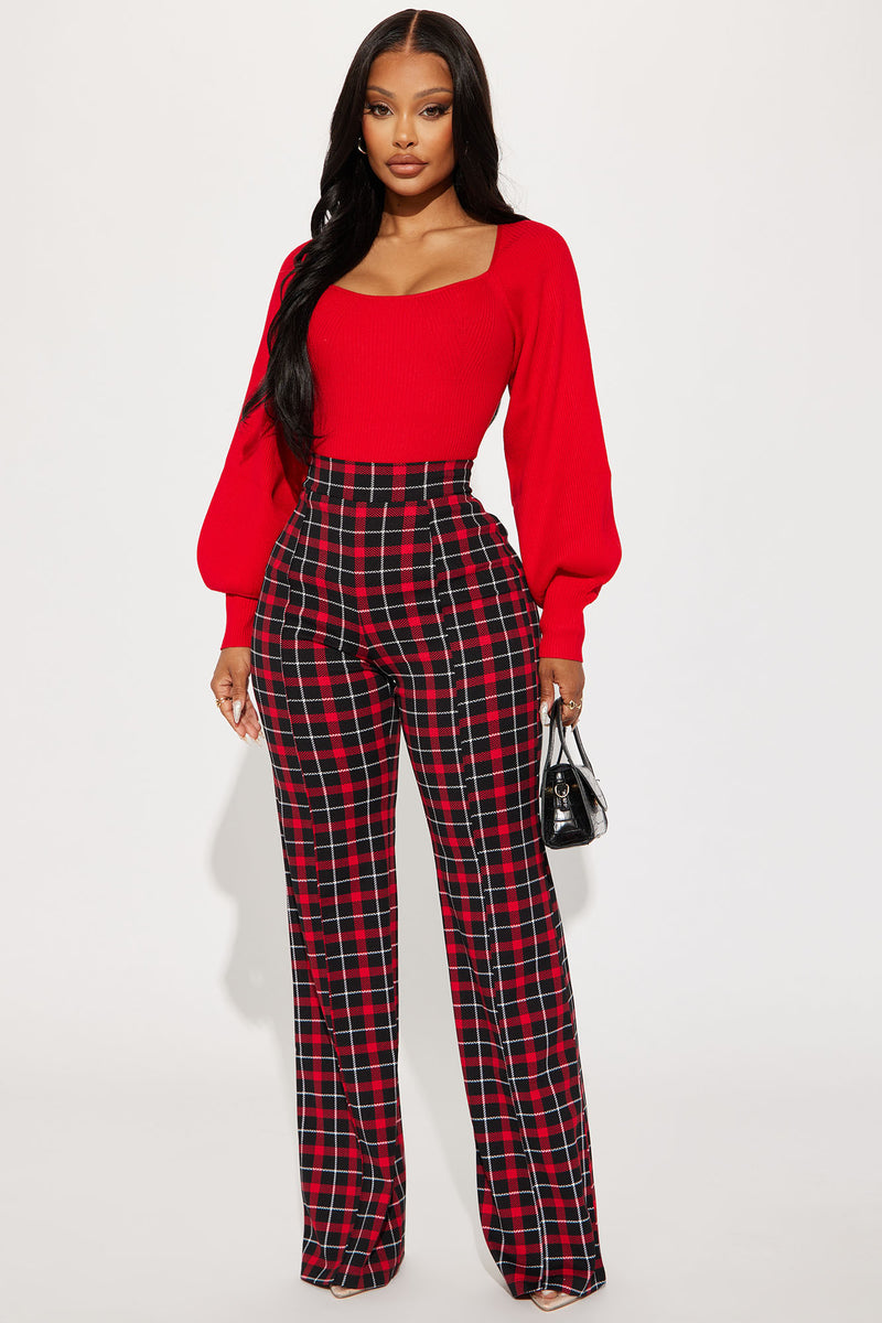 Buy Red Women Pants, High Waist Pants, Red Palazzo Pants, Office Pants,  Classic Bottoms,women Trousers,black Pants, Evening Pants, Pants by Vils  Online in India 