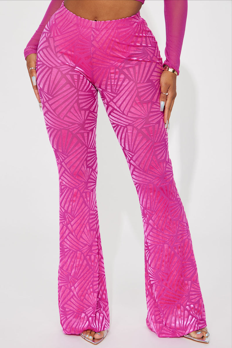 Zebra-print high-rise flared pants in multicoloured - Alessandra