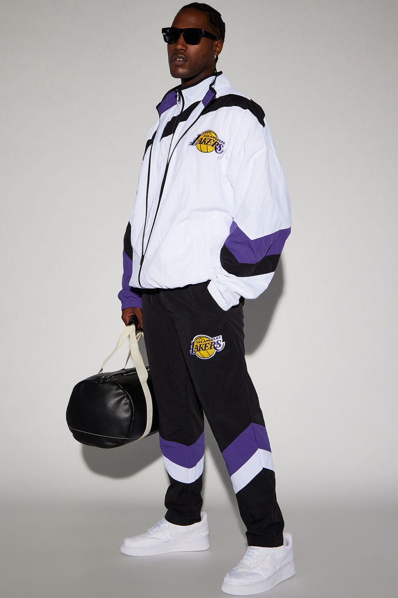 Lakers Button Down Fashion Top - Black/combo