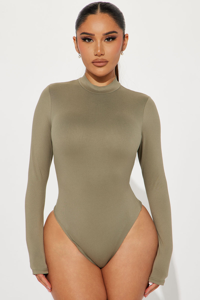 Myra Double Lined Bodysuit - Taupe, Fashion Nova, Basic Tops & Bodysuits