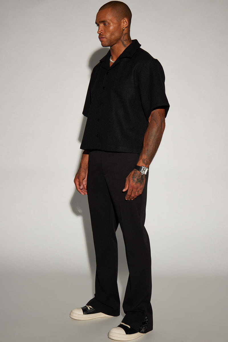 I Been It Slim Flare Slit Trouser - Black | Fashion Nova, Mens