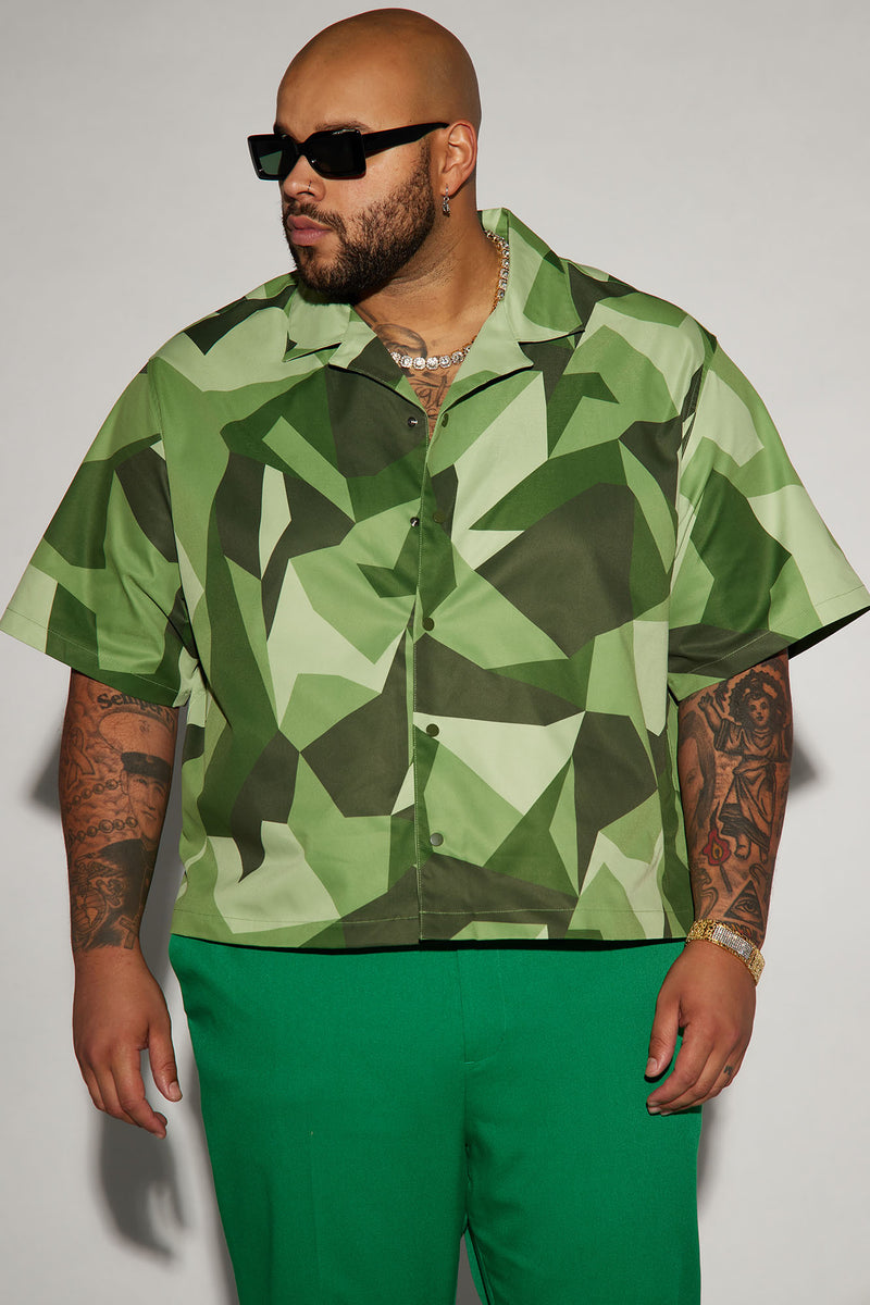 Greener Pastures Cropped Button Up Shirt - Multi Color, Fashion Nova, Mens  Shirts