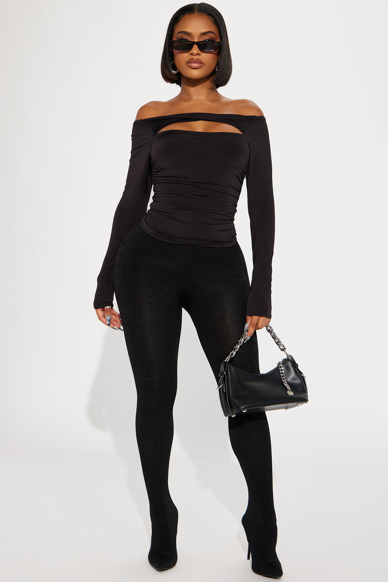 Illusion Long Sleeve Top - Black/combo, Fashion Nova, Knit Tops