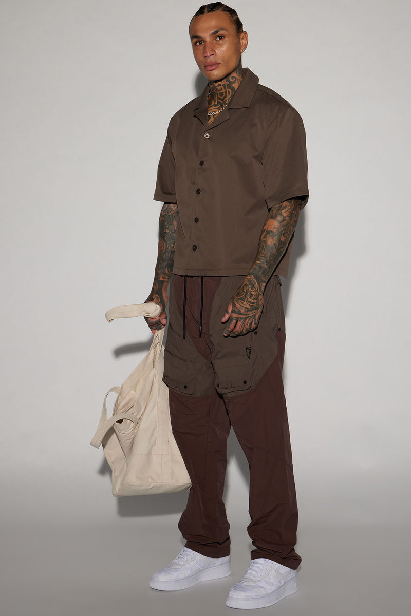 Carrying Weight Nylon Snap Cargo Pants - Off White