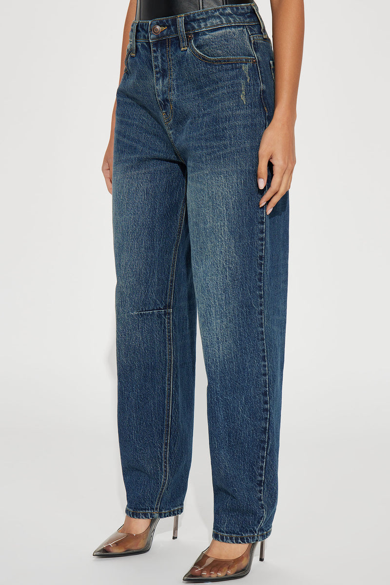 By The Hour Non Stretch Straight Leg Jeans - Dark Wash