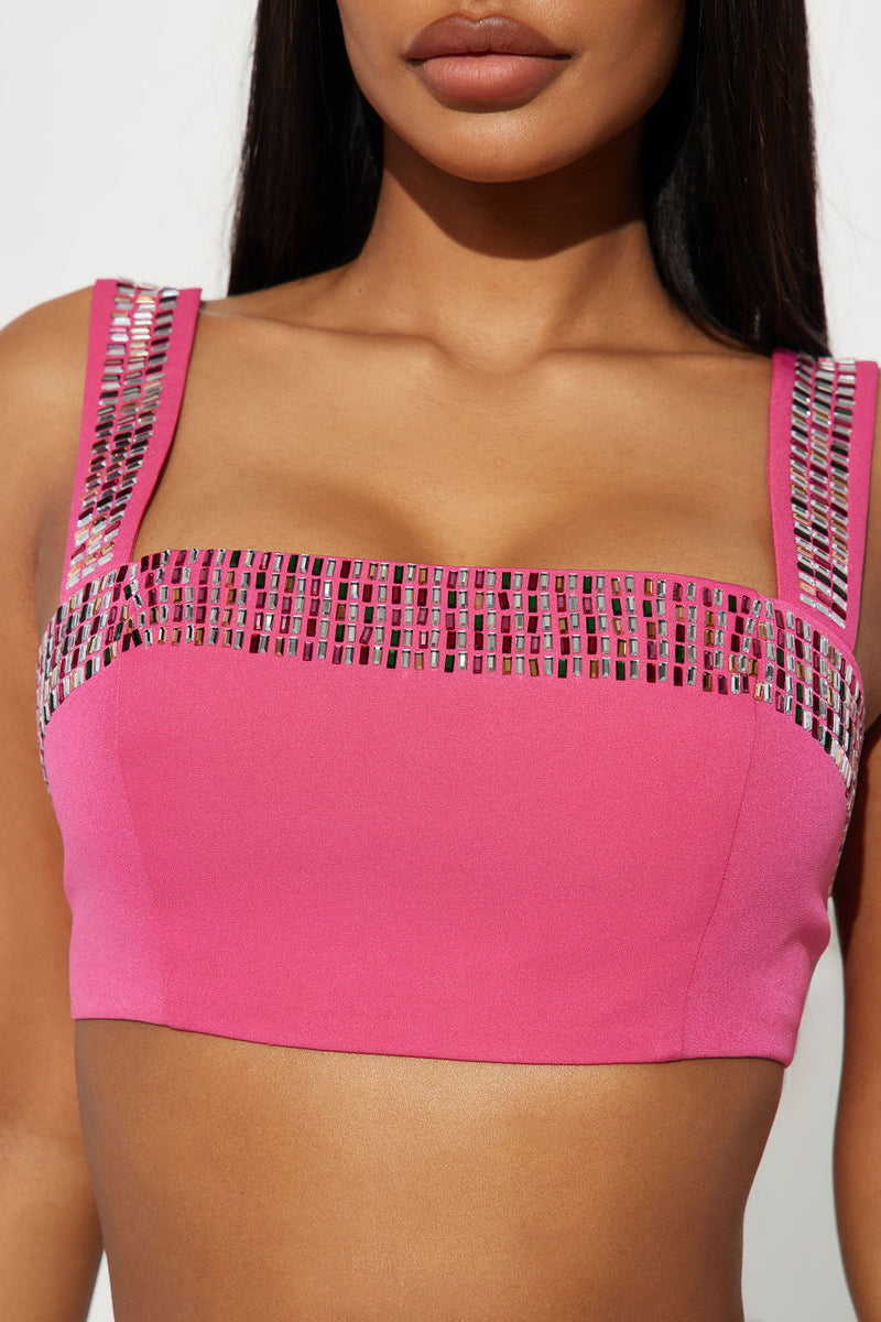 Shine All Night Sequin Corset Top - Pink/combo, Fashion Nova, Knit Tops