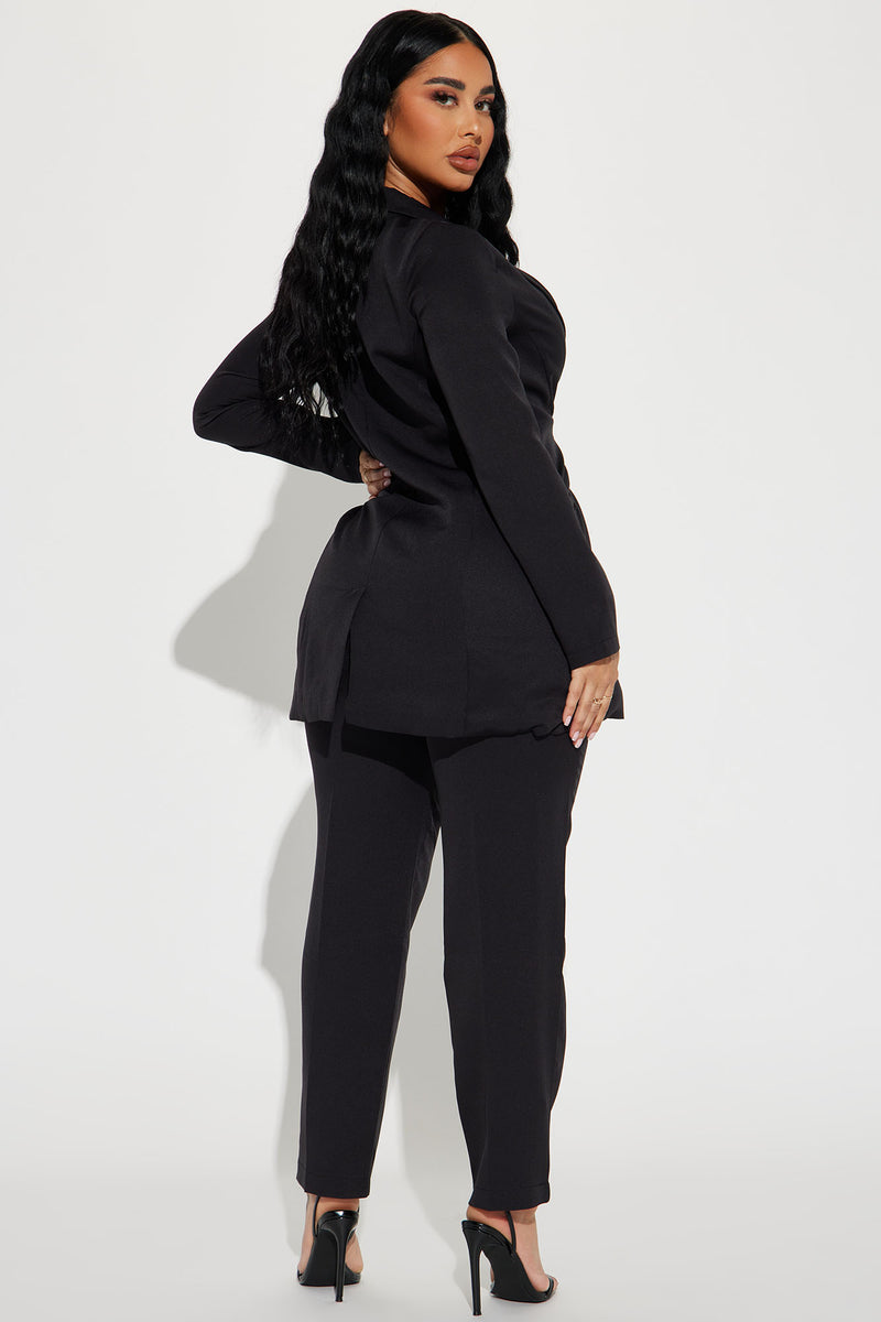 Payin' It Forward Blazer Set - Black, Fashion Nova, Matching Sets