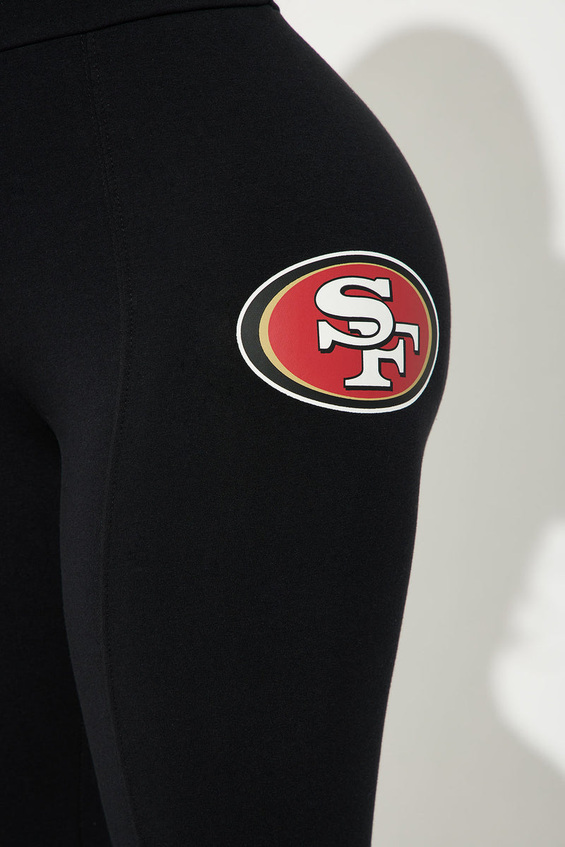 Lids San Francisco 49ers Women's Leggings & Midi Bra Set - Black