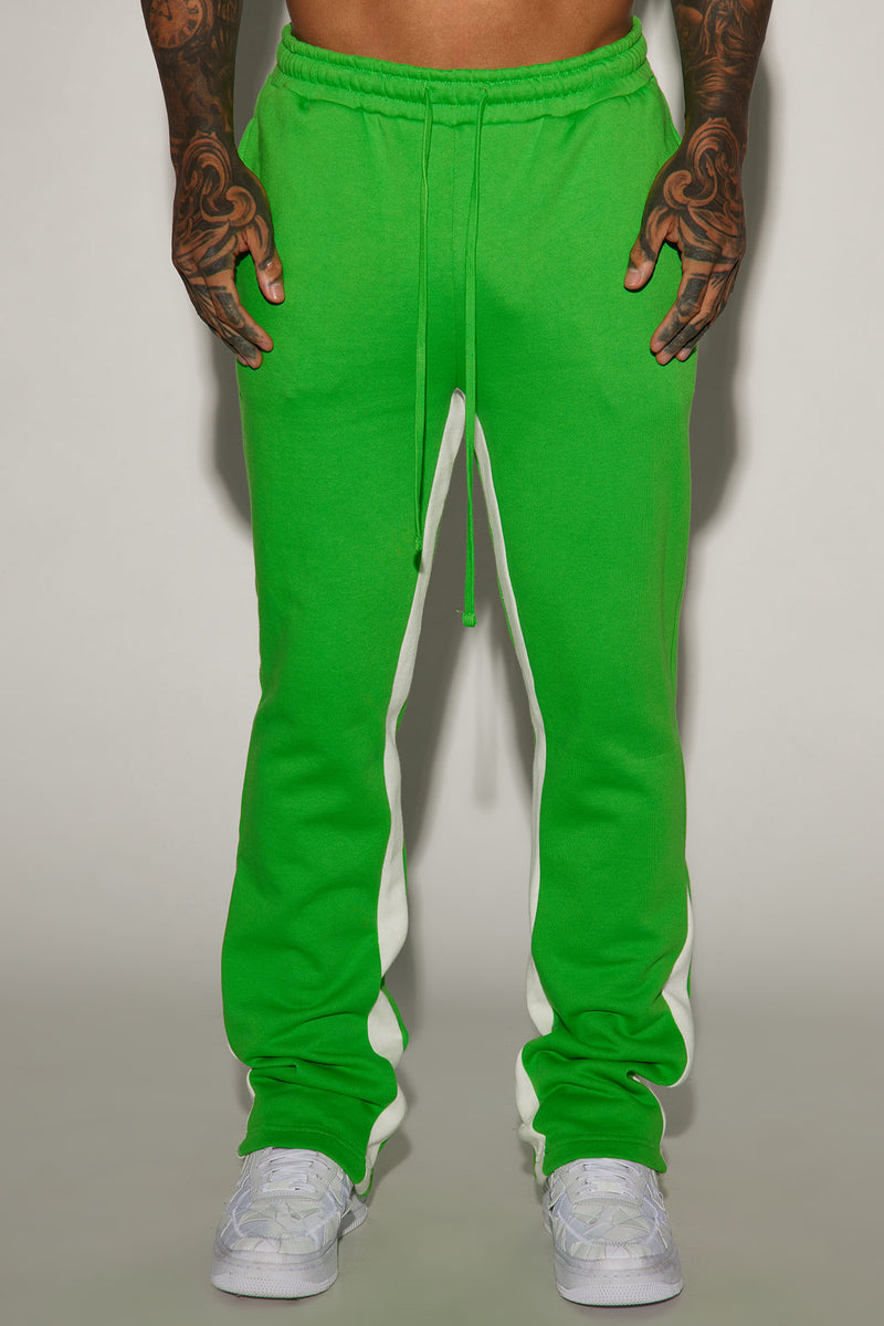 Tyson Flared Sweatpants - Green, Fashion Nova, Mens Fleece Bottoms