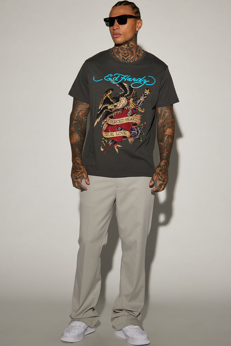  ED HARDY Mens' Graphic T-Shirts,Charcoal Fire Panther, Small :  Clothing, Shoes & Jewelry