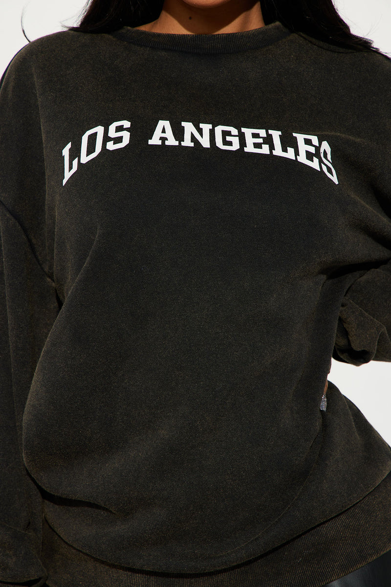To Live and Fly in LA Ropa Streetwear Shirt Lips Los Angeles Black PBSB
