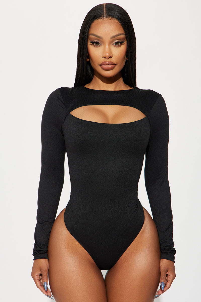 Celine Seamless Bodysuit - Black, Fashion Nova, Bodysuits