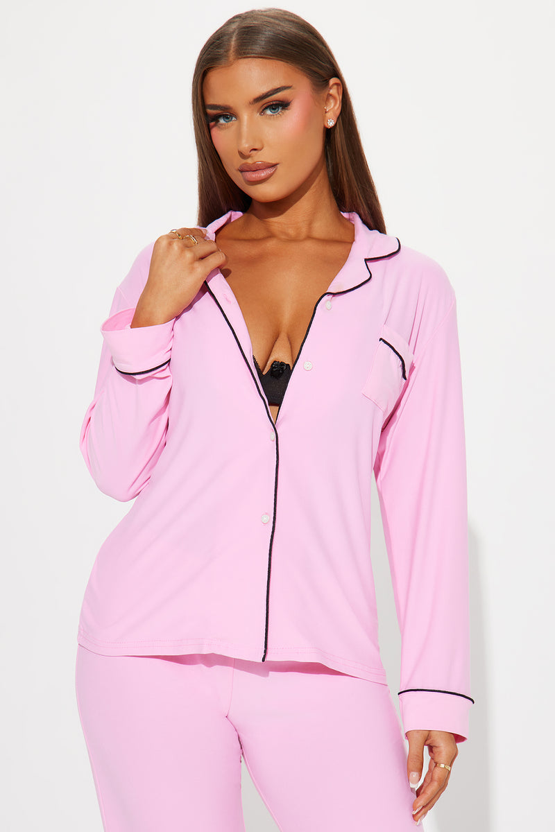 Fashion Nova Lingerie PJ Sucker | | Pant For Fashion Pink/combo You & Nova, - Set Sleepwear
